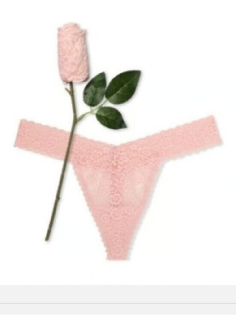 Victoria's Secret Lacie Rose VALENTINES ROSE Thong PANTY XLARGE